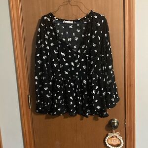 Black and White SO blouse